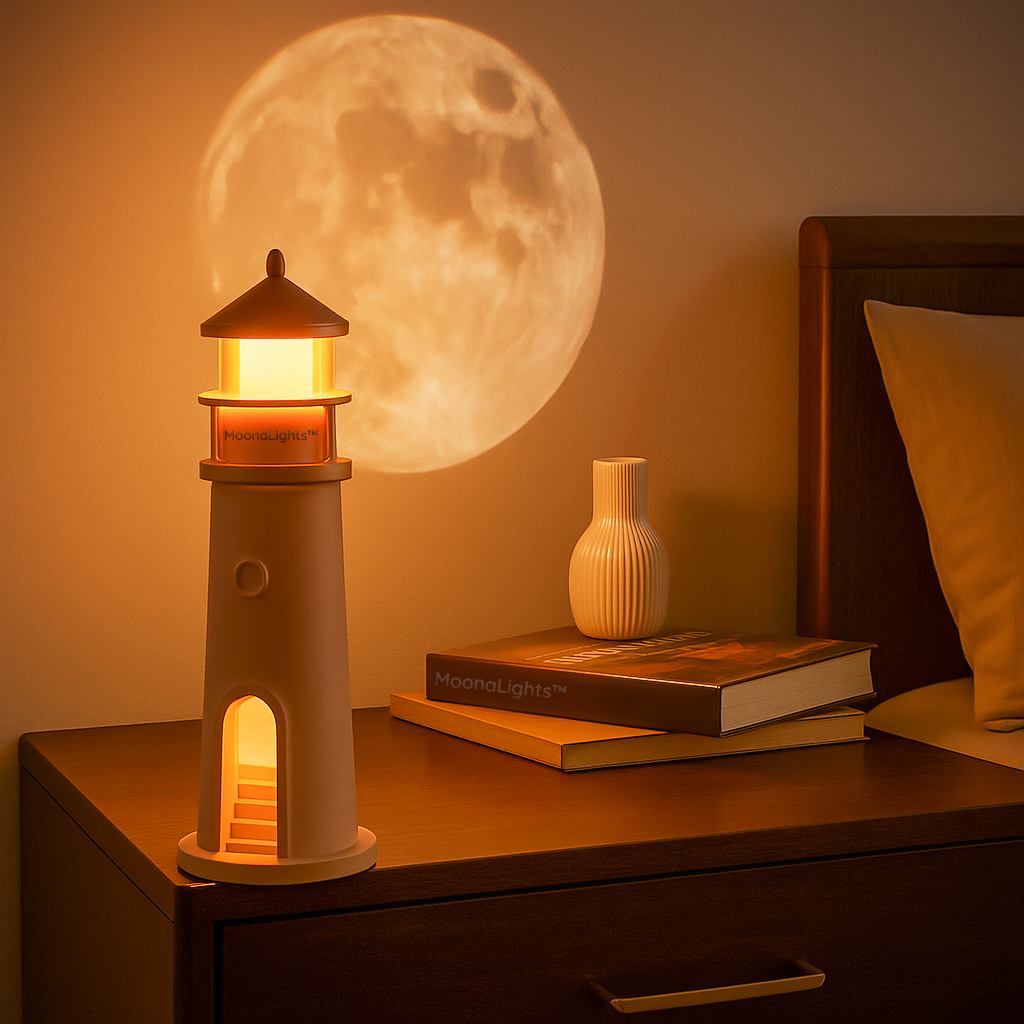 Moona™ 3D Moon Projector Lighthouse Lamp Il mio negozio