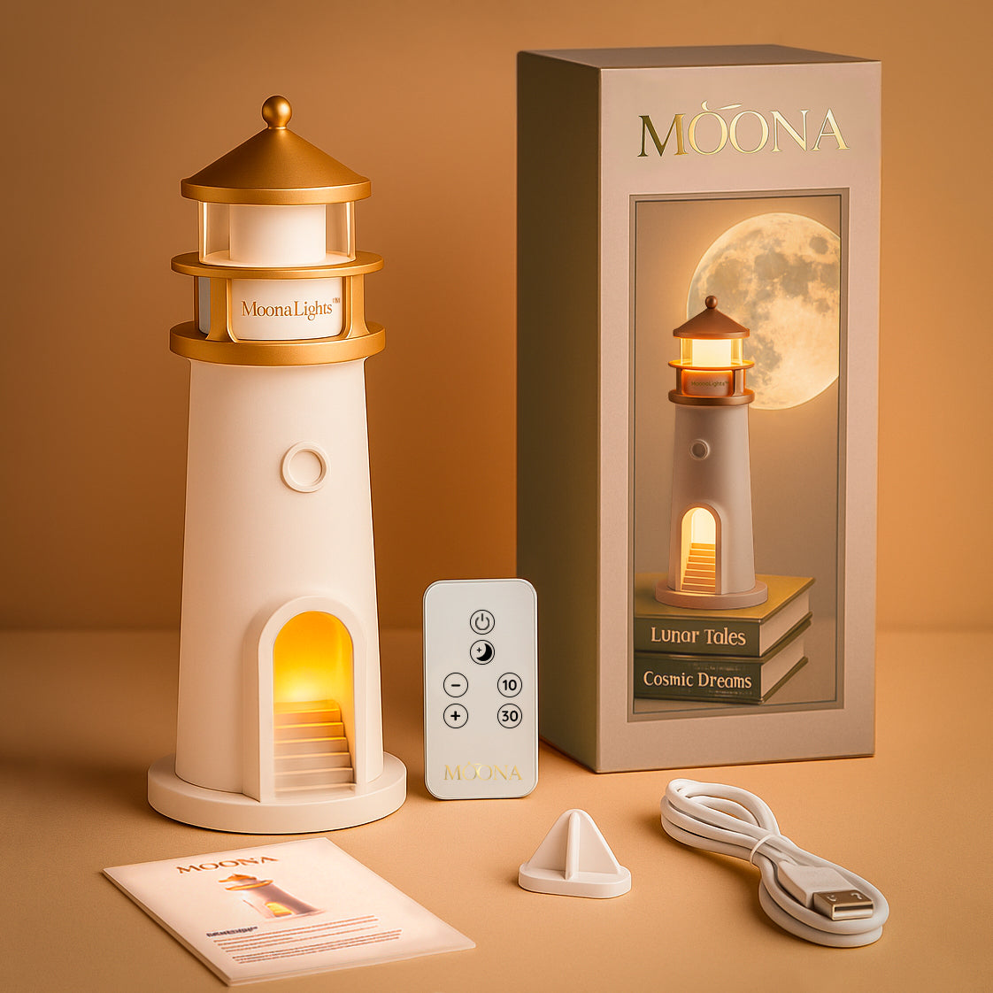 Moona™ 3D Moon Projector Lighthouse Lamp Il mio negozio